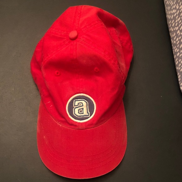 Vintage Abercrombie Hat Fitted Baseball Cap, Red -Signs of wear, good condition. - Picture 1 of 4